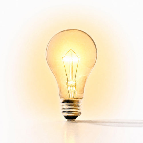 Longwave No. 1 — 60W clear glass incandescent bulb, lit