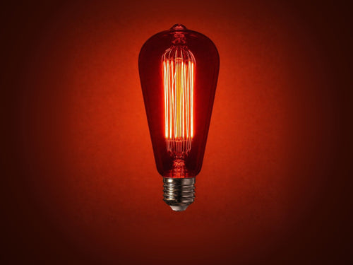 No. 3 — 25W deep amber incandescent bulb, lit