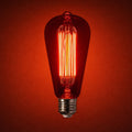 Longwave No. 3 — 25W deep amber incandescent bulb, lit