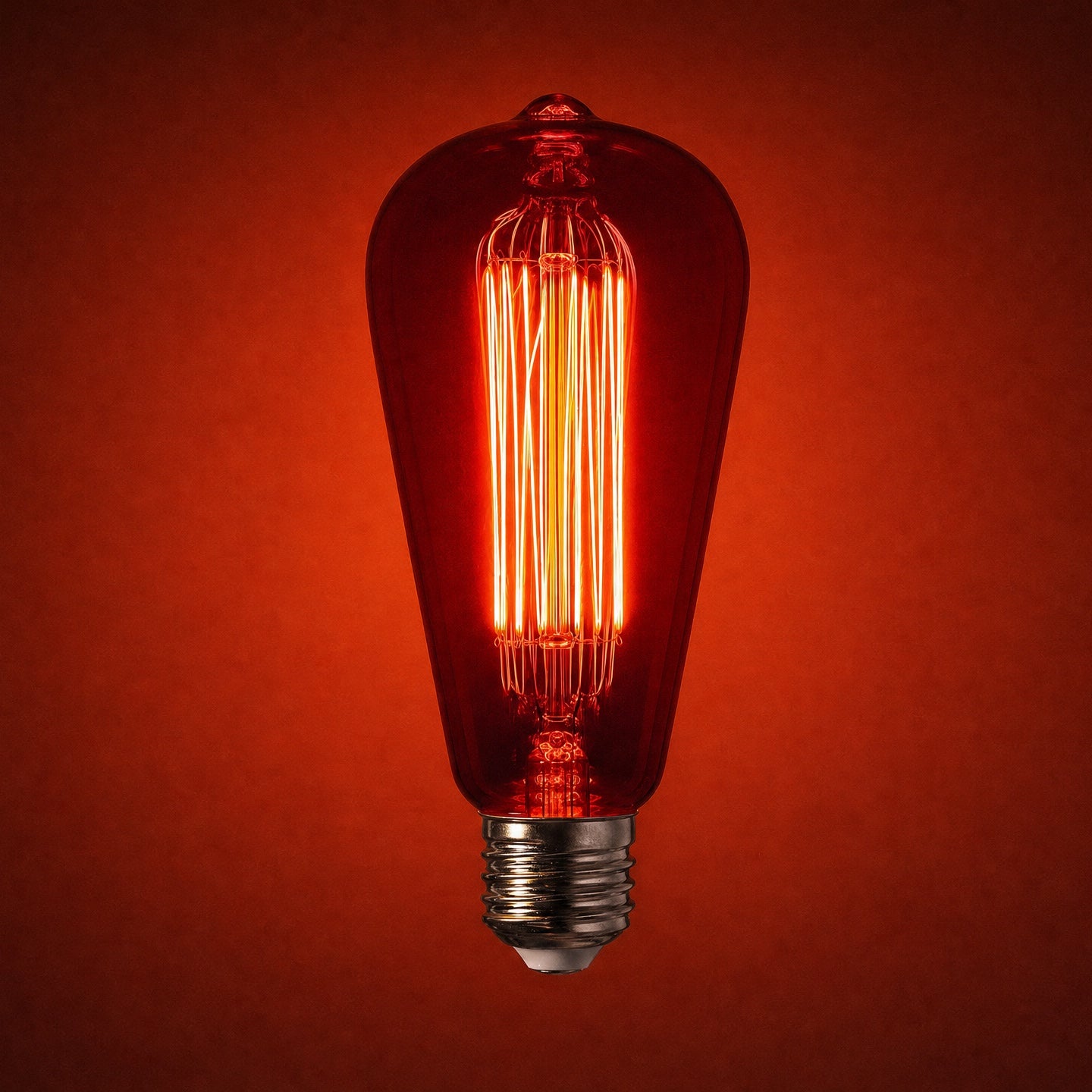 Longwave No. 3 — 25W deep amber incandescent bulb, lit