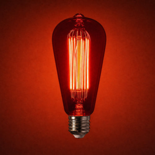 Longwave No. 3 — 25W deep amber incandescent bulb, lit